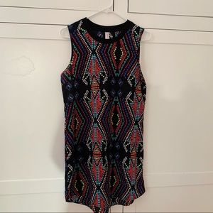 Xhiliration Light Weight Black Colorful Sleveless Dress Size Small